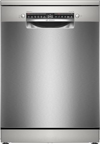 Bosch Serie 4, Freistehender Geschirrspüler, 60 cm, Silver Inox, SMS4EMI24E