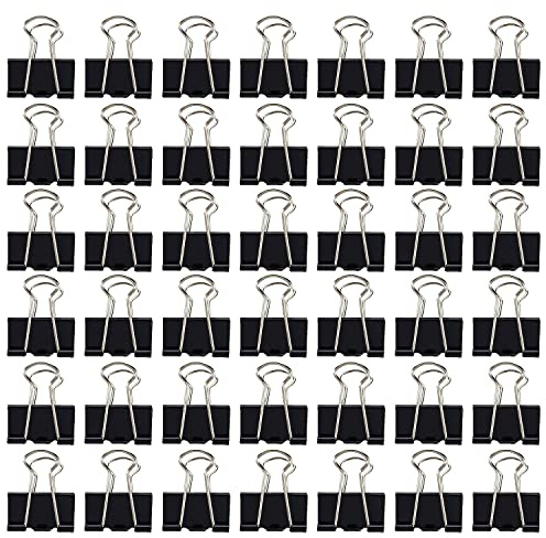 42 mollette pieghevoli da 25 mm, clip di carta in metallo, clip a coda di rondine, clip per file di denaro, papper fermi fissi per ufficio, scuola, casa, cucina, negozi
