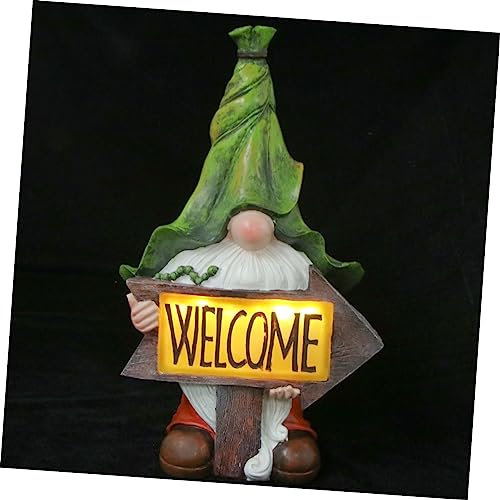 ULDIGI 1Stk Gartenbeleuchtung gartenskulptur gartenlampe solar LED-Gartenleuchten Solarleuchte im Freien solarleuchten für außen Energiebeleuchtung Ornament Solarlampe aus Harz