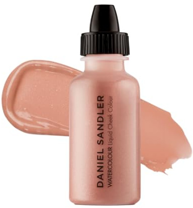 Daniel Sandler WATERCOLOUR LIQUID ILLUMINATOR 'GLOW' 15ml – Liquid Shimmer Makeup, Highlighter – Oil-Free, Lightweight, Buildable & Long-Lasting for Cheeks, Lips & Eyes