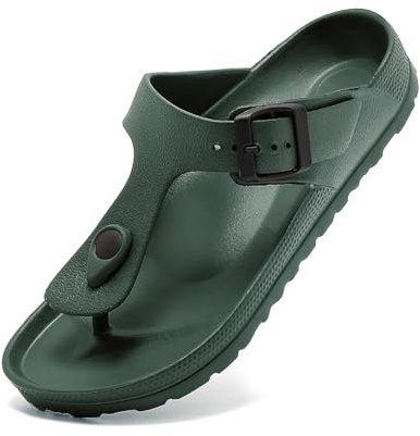 Chanclas Planas Casuales Separador Dedos Mujer, Sandalias Verano Hombre | Unisex Flip Flop Hebilla Ajustable, EVA Pantuflas Antideslizantes, Zapatillas Baño Cómodas Piscina Playa