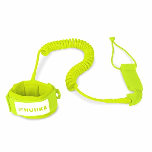 HUIIKE Leash SUP Spirale Regolabile Leash Surf e Bodyboard Standard, Laccio SUP di Sicurezza | Accessori Stand Up Paddle | Accessori Tavola Paddle Surf Kitesurf Kayak | Laccio per Caviglia o Polso