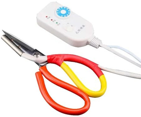 Rainorning Stepless Temperature Control Electric Heating Scissors, Ribbon Tailor Heating Cutting Scissors