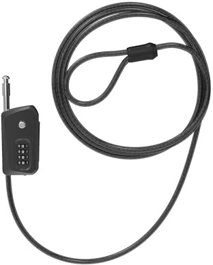 UP Security 6ft Python Cable Lock for Bike, Bicycle, Scooter, Trail Camera Locking, 4 Digit Combination Padlock, Heavy Duty Anti Theft, Weatherproof, Adjustable Steel Cable Lock for Trail Cam, Kayak