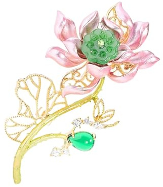 Elegant vattenliljor brosch för kvinnor mode smycken gåva handgjord droppoljepinne för vardagliga eller formella tillfällen eleganta näckrosor brosch