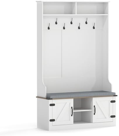 Multigot Coat Rack with Shoe Storage, Hallway Storage Coat Stand
