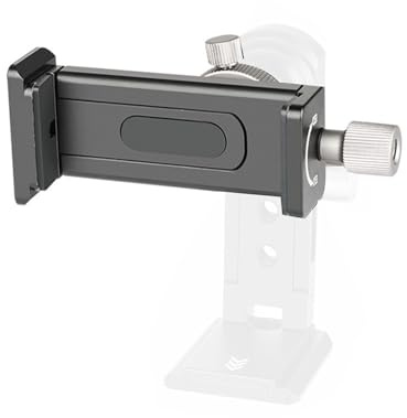 Sxhlseller Abrazadera para Teléfono con Zapata Fría y Tornillos Dobles de 1/4, Soporte de Aleación de Aluminio para Micrófono, Luz y Trípode, Abrazadera Ajustable para Vlogging,