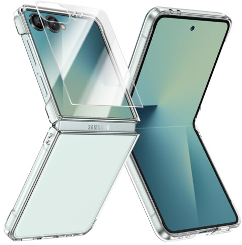 Doeshine for Z Flip 7 Case Ultra Slim, Screen Protector,Skin-Friendly,Clear | Full Body Cover, Thin Slim Fit Phone Case, Lightweight Hard PC Durable Protective Cover Case for Samsung Galaxy Z Flip 7