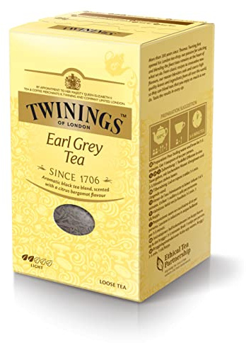 Twinings Earl Grey Tee lose in der Tee-Packung - Schwarzer Tee mit feinstem Bergamotte Aroma - erfrischender Schwarztee aus China, 200 g