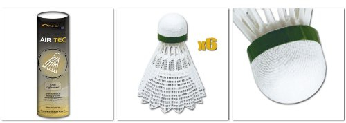 Spokey® Badmintonbälle Federbälle AIR TEC 6er Set