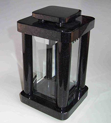 designgrab Moderne Lampe Funéraire en Granit suédois Lampes Black SS1 Noir Funéraire Tombe