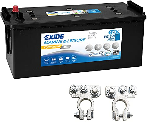 Exide Equipment Gel Batterie ES 1350 12V 120Ah inkl. Polklemmen Boot Solar Wohnmobil