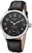 REGENT Herrenuhr Handaufzug mit Lederband Schwarz 11020049