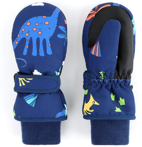 JANGANNSA Babyhandskar vinter barn vantar baby pojke flicka vattentäta handskar unisex utomhus handskar skidhandskar 1–6 år
