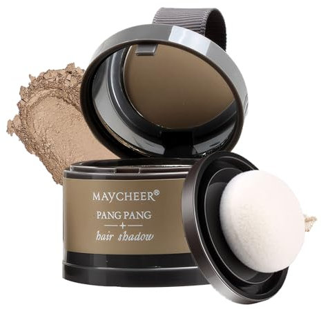 Ansatzpuder Haarpuder Haaransatz Puder Hair Powder Haar Puder Wasserfestes Haarpuder Hairline Powder Geeignet für Männer und Frauen für Dünner Werdendes Haar Schnelle Abdeckung (Hellbraun)