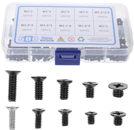 HAWILLOSCH Self-tapping Screws Assorted Screws Flat Head Countersunk Head for Laptop Assembly and Repair