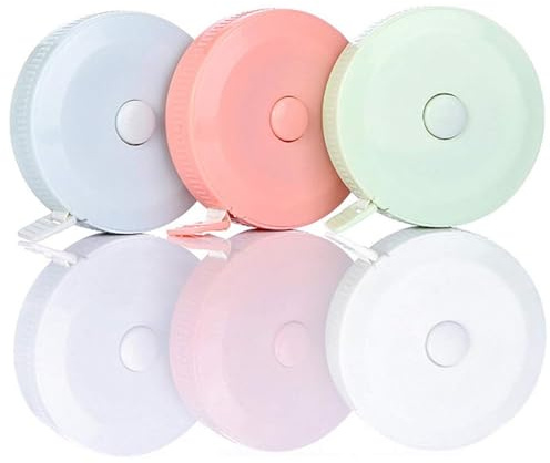 3 Stück Macaron-Dreifarben-Maßband,150 cmMassband Körper,Mini Maßband Körpe,Automatisch Einziehbar Maßband Nähen,Weiches Körpermaßband,für Körpergröße,Kleidung, Oberweite,Kopfumfang,Längenmessung
