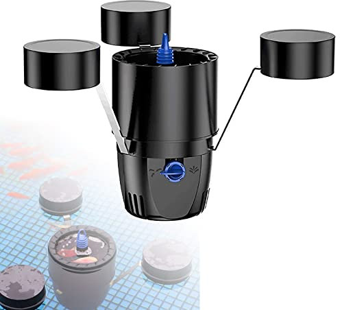 Skimmer galleggiante multifunzione 2 in 1 per la pulizia delle superfici dello stagno con 3 modalità di fontana, ideale per rimuovere foglie e detriti in piscine fino a 25 m²