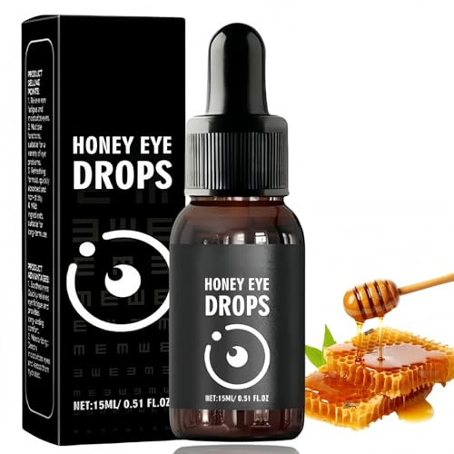 Honey Eye Drops,Moisturising & Refreshing Drops,Bee Honey Serum for Eye,Dry Eye Treatment,Gentle and Long-Lasting Relief from Long Screen Use,Tired & Sore Eyes,Suitable for Contact Lens Wearers