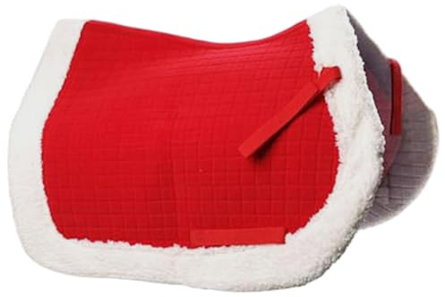 Bareback-Pad für Pferde, ergonomisches rotes Bareback-Pad zu Weihnachten, rutschfest, extra dicke Mitte für maximale Unterstützung, Sattelunterlagen, Western-Sattelunterlage
