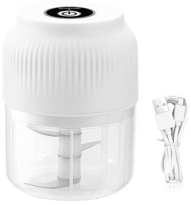 Mini Tritatutto - Spremiaglio Elettrico, Mini Tritatutto Elettrico per Carne e Aglio, per le Uova Senza Fili, Strumento per Tritare Alimenti Compatto e per Maiale, Patate,