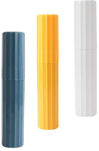 POPETPOP Porte-Brosse à Dents de Voyage 3pcs Grosse Capacité en PP, Structure Détachable et Design Frais pour Stockage et Protection Hygiénique Lors de Déplacements