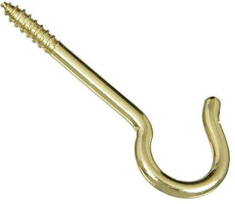 National Hardware N192-286 V2041 Ceiling Hooks - Solid Brass in Solid Brass, 3 pack