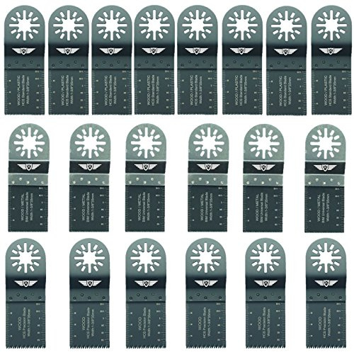 20 x toppverktyg UNKC20 mixblad för Bosch Fein (Non-StarLock) Makita Milwaukee Einhell Ergotools Hitachi parksida Ryobi Worx Workzone multiverktygstillbehör