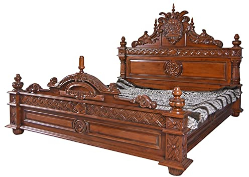Ehebett Barock Bett Mahagoni Doppelbett 160x200cm Luxus Holzbett handgearbeitet MAR102 Palazzo Exklusiv