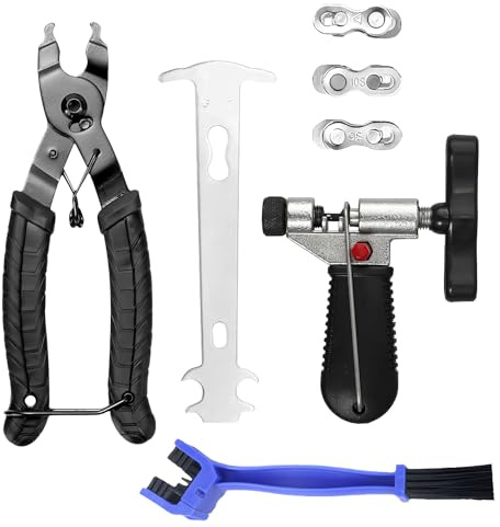 yeemeen Catena Pinza,Set di Riparazione per Catena da Bicicletta,Attrezzo della Catena della Bici,Set di Attrezzi per Catena per Bicicletta per Biciclette 6/7/8/9/10/11 velocità Multitool MTB