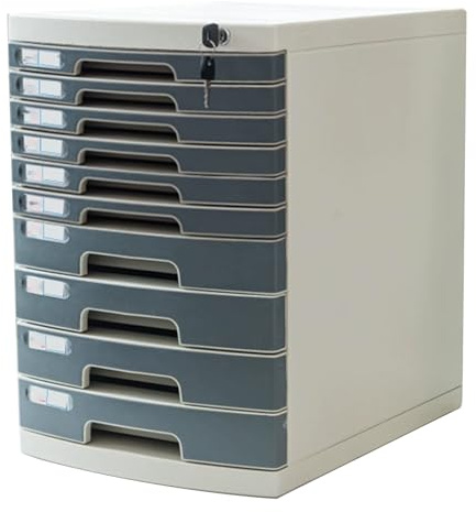 Armadio per documenti desktop con blocco multistrato – Soluzione di archiviazione in plastica per documenti da ufficio con cassetti sicuri per la nizzazione dei file e Classifin
