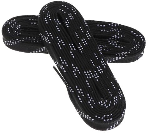 NAMOARLY Cordones para Patines de Hockey sobre Hielo Anticongelantes y Resistentes, Encerados, 96 Pulgadas, Color Negro, Ideales para Deportes de Esquí y Actividades al Aire Libre