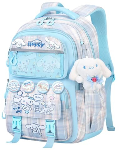 Festa Park Cutecore Backpack Shoulder Bag Purse, Kawaii Cartoon Bookbag Aesthetic Large Harajuku Daypack Preppy Rucksack Bags (Blue)
