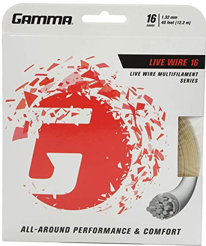 Gamma Live Wire 16G Tennis String, Natural