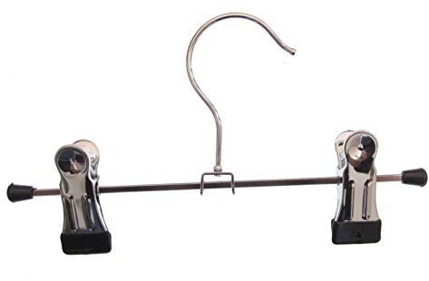 Hagspiel Kleiderbügel, Klammernbügel aus Metall, verschiebbaren Metallklammern (10 St. 20 cm lang)