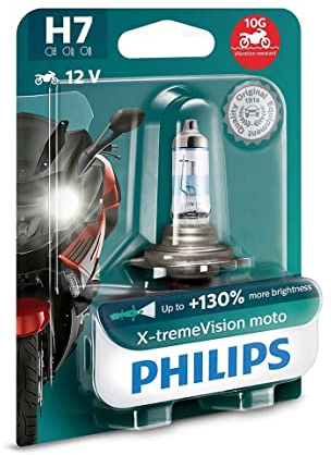 Philips 12972XV+BW X-tremeVision Moto +130% H7 motorcycle headlight bulb, 1 piece