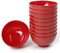 EWEIGEER 4.5-inch Unbreakable Small Melamine Bowls for Cereal Rice Soup Dessert Snack Ice-Cream Pudding Mini Round Plastic Bowl.(10 PCS) Red