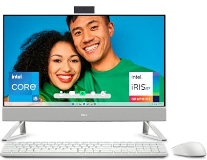 Dell Inspiron 27'' 7730 - Ordenador de sobremesa Todo en uno de 27'' FHD, Intel Core i5-1334U, 16GB RAM, 512 GB SSD, Gráfico Intel Iris XE, Windows 11 Home - Teclado francés AZERTY, Color Blanco