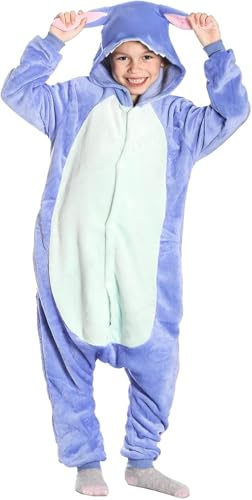 Kitimi Pigiama Bambini Tuta Onesie Bambina e Bambino Peloso Vestaglia Intero Animali Costumi di Carnevale Kids per Feste e Cosplay Costume Halloween Party Show di Natale Pigiama