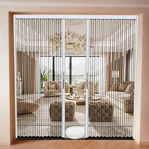 Porte A Soffietto Pieghevoli Multipieghevoli Trasparenti In Alluminio, Porta Plissettata (76x80in)