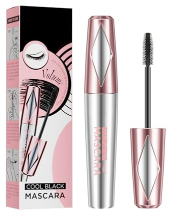 Mascara Wimperntusche Lange Wimpern,Wasserfest Volum Pinsel Schwarz Wimpern,Long-lasting Mascara Cream Wimperntusche mit Silk Fiber,Nicht klumpender,Extra Volumen,Smudge-Proof