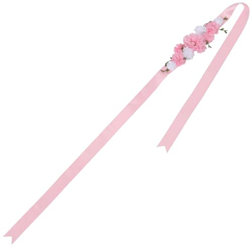 ifundom Cintura Decorativa per la Pancia in Gravidanza Fiori in Chiffon Fascia Morbida e Confortevole per Maternità e Shower Cintura Elegante per Feste in Gravidanza