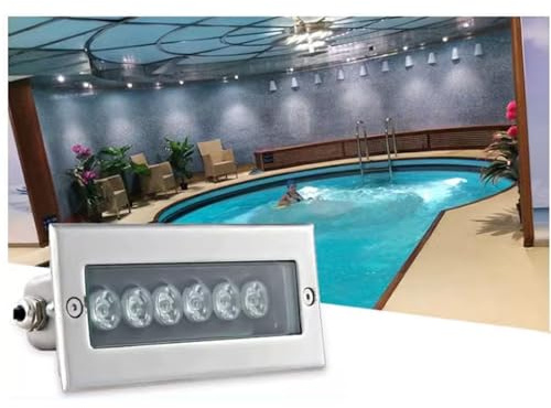 THEGA Foco Empotrable Exteriores - Luz De Jardín Enterrada, Luces LED Rectangulares Subterráneas para Exteriores AC220V, Foco LED Empotrable El Suelo, Lámpara LED Paisajismo(Warm White,9w)