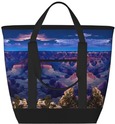 EZDLOWVBA Borsa termica isolata grande capacità della stampa del Grand Canyon di bellezza, borsa riutilizzabile della drogheria di viaggio