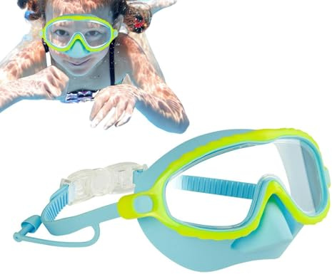 Générique Glasögon med nässkydd, anti-dimma och vattentät modell med öronproppar | Glasögon för pojkar och flickor 4 till 16 år gammal vattendykning sommar pool träning och vattensporter