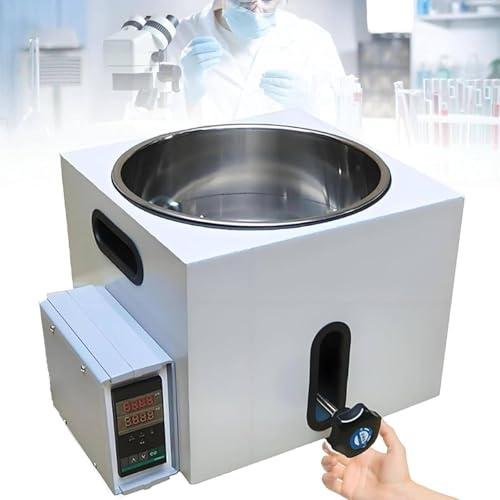 Digitalt vattenbad, laboratorieolja och vattenbad med PID-kontroll, rostfritt stålfoder, 3 L kapacitet, värme upp till 250 ℃ för laboratoriekemi applikationer