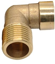 1/2 maschio a 15mm ID tazza di saldatura connettore a gomito da 90 gradi estremità in ottone raccordo a saldare for aria condizionata