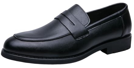 LXGKEKSKG Zapatos de Vestir Casuales Punta Afilada Hombre Cuero Elegante Negocios Diario
