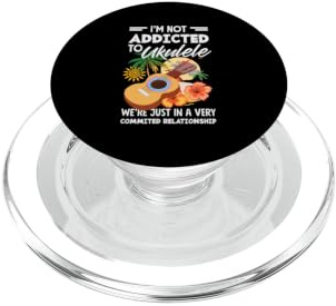 Pas Accro au ukulélé, Relation engagée, Coucher de Soleil PopSockets PopGrip pour MagSafe