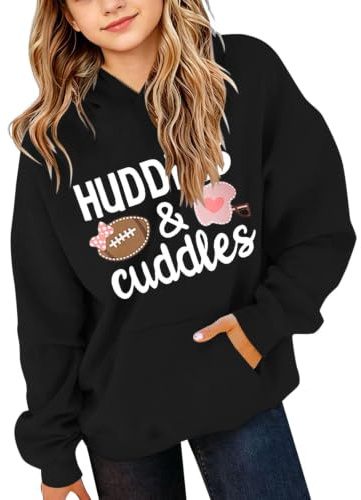 Mjjsk flickor huvtröja barn boll tryck tröja med huva | Pullover sweatshirt mjuk skola pe huvtröja toppar avslappnad sport komfort höst vinter långärmad barn vardagskläder